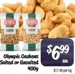 Farmer Jack's Olympic Cashews Salted or unsalted offer
