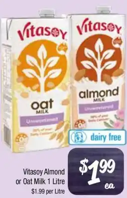 Farmer Jack's Vitasoy Almond or Oat Milk offer