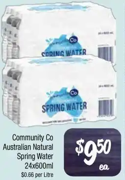 Farmer Jack's Community Co Australian Natural Spring Water offer