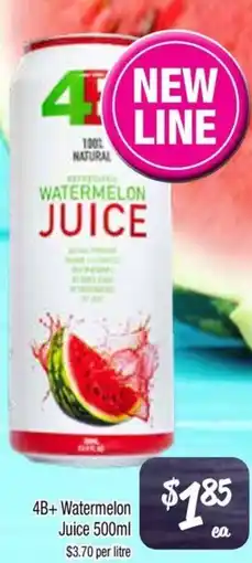 Farmer Jack's 4B+ Watermelon Juice offer