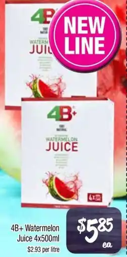 Farmer Jack's 4B+ Watermelon Juice offer