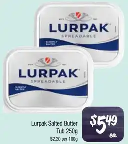 Farmer Jack's Lurpak Salted Butter Tub offer