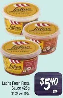 Farmer Jack's Latina Fresh Pasta Sauce offer