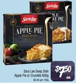 Farmer Jack's Sara Lee Deep Dish Apple Pie or Crumble offer