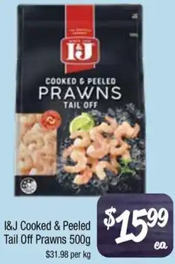 Farmer Jack's I&J Cooked & Peeled Tail Off Prawns offer