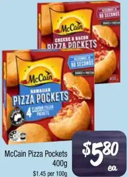 Farmer Jack's McCain Pizza Pockets offer