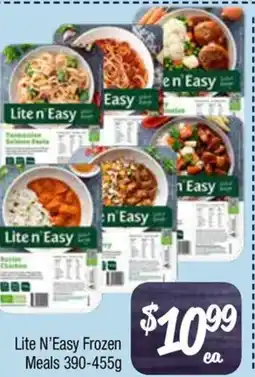 Farmer Jack's Lite N'Easy Frozen Meals offer
