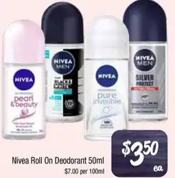Farmer Jack's Nivea Roll On Deodorant offer
