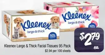 Farmer Jack's Kleenex Large & Thick Facial Tissues offer