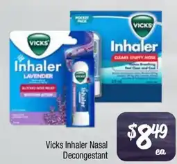 Farmer Jack's Vicks Inhaler Nasal Decongestant offer