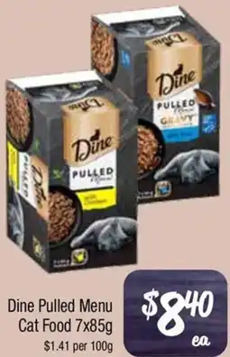 Farmer Jack's Dine Pulled Menu Cat Food offer