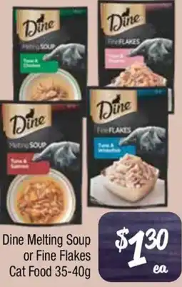 Farmer Jack's Dine Melting Soup or Fine Flakes Cat Food offer