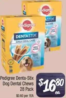 Farmer Jack's Pedigree Denta-Stix Dog Dental Chews offer