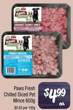 Farmer Jack's Paws Fresh Chilled Diced Pet Mince offer