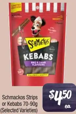 Farmer Jack's Schmackos Strips or Kebabs (Selected Varieties) offer