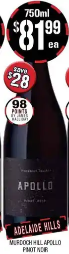 Farmer Jack's MURDOCH HILL APOLLO PINOT NOIR offer