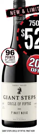 Farmer Jack's Giant steps circle of fifths pinot noir offer