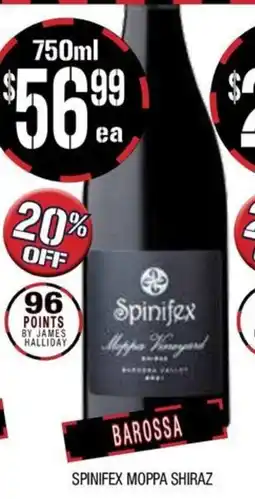 Farmer Jack's SPINIFEX MOPPA SHIRAZ offer