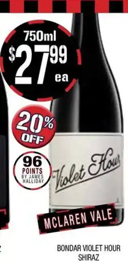 Farmer Jack's BONDAR VIOLET HOUR SHIRAZ offer