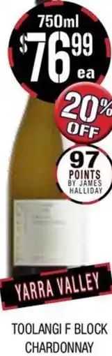 Farmer Jack's Toolangi f block chardonnay offer
