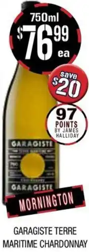 Farmer Jack's Garagiste terre maritime chardonnay offer