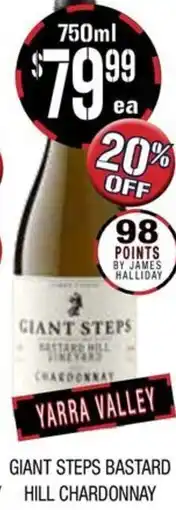 Farmer Jack's Giant steps bastard hill chardonnay offer