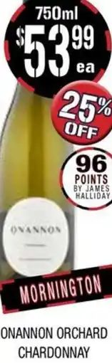 Farmer Jack's Onannon orchard chardonnay offer