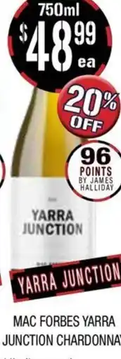 Farmer Jack's Mac forbes yarra junction chardonnay offer