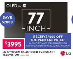 Domayne LG 77"/195CM C5 4K OLED EVO SMART offer