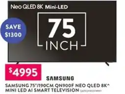 Samsung 75"/190cm qn900f neo qled 8k^ mini led ai smart television