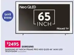 Samsung 6565cm frame pro neo qled 4k mini led