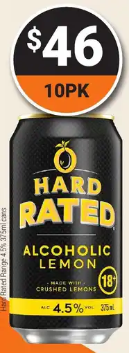 Super Cellars Hard Rated Range 4.5% cans offer
