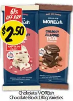 NQR Chokolata MOREish Chocolate Block Varieties offer