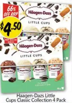 NQR Haagen-Dazs Little Cups Classic Collection 4 Pack offer