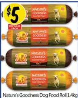NQR Nature's Goodness Dog Food Roll offer