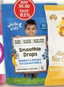 NQR Whole Kids Smoothie Drops Blueberry offer