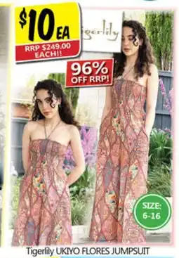 NQR Tigerlily UKIYO FLORES JUMPSUIT offer
