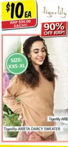 NQR Tigerlily ARIETA DARCY SWEATER offer