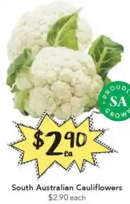 Drakes South Australian Cauliflowers offer