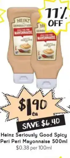 Drakes Heinz Seriously Good Spicy Peri Peri Mayonnaise offer