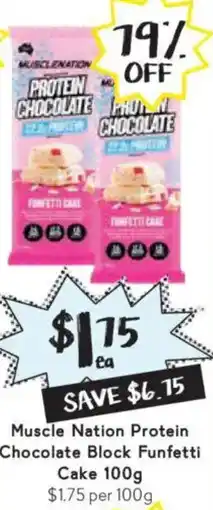 Drakes Muscle Nation Protein Chocolate Block Funfetti Cake offer