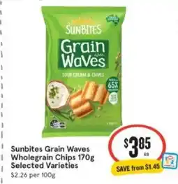 IGA Xpress Sunbites Grain Waves Wholegrain Chips Selected Varieties offer