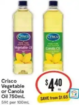 IGA Xpress Crisco Vegetable or Canola Oil offer