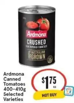 IGA Xpress Ardmona Canned Tomatoes Selected Varieties offer