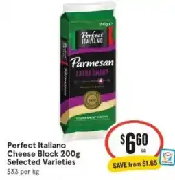 IGA Xpress Perfect Italiano Cheese Block Selected Varieties offer