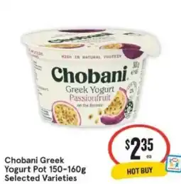 IGA Xpress Chobani Greek Yogurt Pot offer