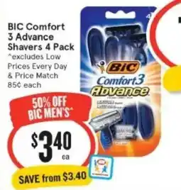 IGA Xpress BIC Comfort 3 Advance Shavers 4 Pack offer
