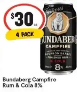IGA Xpress Bundaberg Campfire Rum & Cola 8% offer