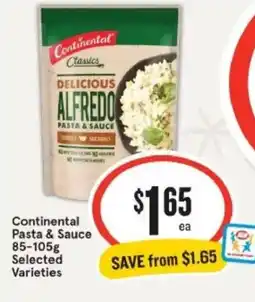 IGA Xpress Continental Pasta & Sauce Selected Varieties offer