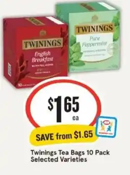 IGA Xpress Twinings Tea Bags 10 Pack Selected Varieties offer